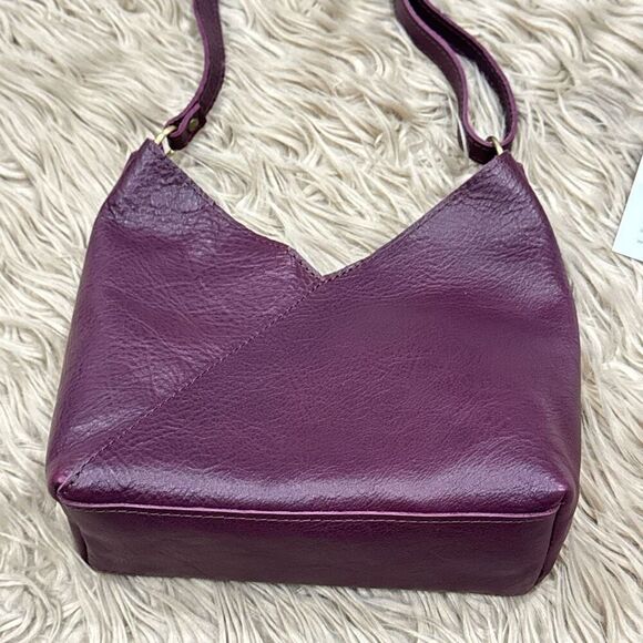 Portland leather goods small Naomi bag in plum - Picture 2 of 8